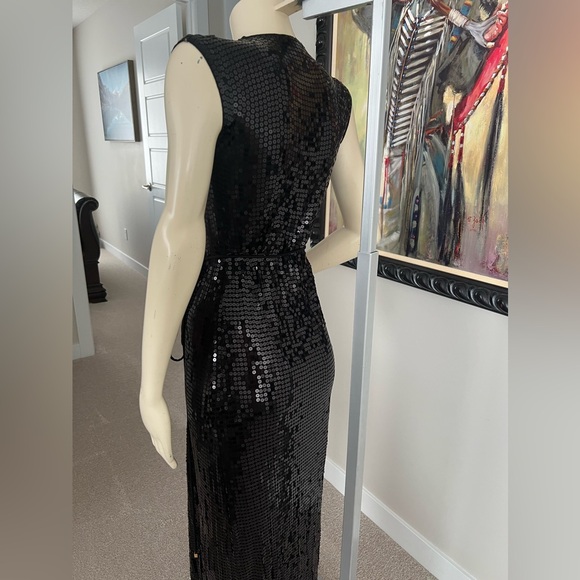 Michael Kors Sequin Wrap Maxi Dress - Picture 9 of 12